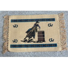 Cotton Stenciled South West Barrel Racer Design Placemat 13" x 19" (33 x 48cmcm) 